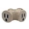 Projex Plug Adapter, Outlet Tap, 5-15P, Beige FA-848E/15BUPRJ - alternate 3